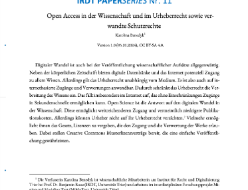 Open Access in der Wissenschaft und im Urheberrecht sowie verwandte Schutzrechte