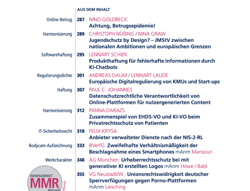 MMR 4/2026: Zulässiger Betrieb der Facebook-Fanpage der Bundesregierung (VG Köln)