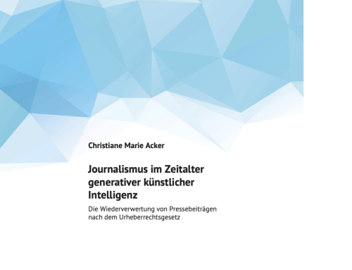Journalismus im Zeitalter generativer künstlicher Intelligenz: Die Wiederverwertung von Pressebeiträgen nach dem Urheberrechtsgesetz.